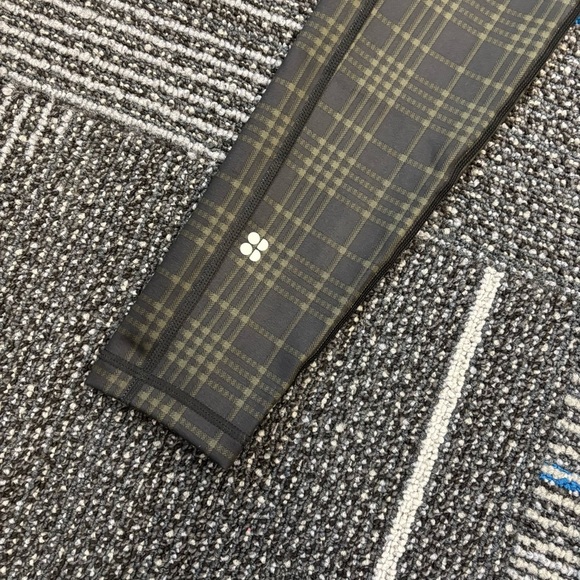 Sweaty Betty Small Super Sculpt Pocket Leggings Green Plaid Full Length - Picture 7 of 10